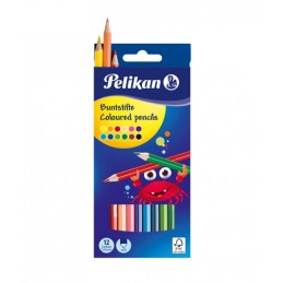 pelikan Colored pencils hexagonal 3mm lead assorted colors, 12 pieces cardboard case