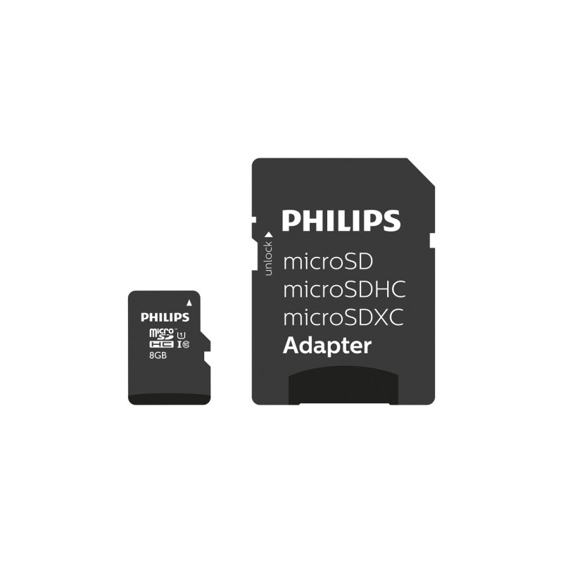 Philips MicroSDHC 8GB class 10/UHS 1 + Adapter