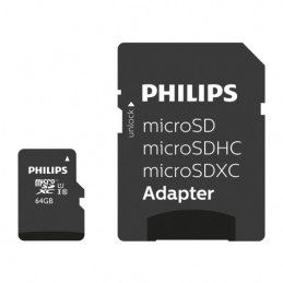 Philips MicroSDXC 64GB class 10/UHS 1 + Adapter