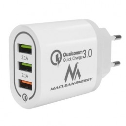 Maclean Energy MCE479W 3xUSB charger QC 3.0