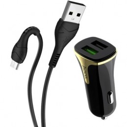 Hoco Z31 Car charger +  Micro USB cable 2xUSB QC3.0 18W