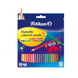 pelikan Colored pencils hexagonal 3mm lead assorted colors, 24 pieces cardboard case