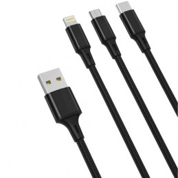 XO NB173 3in1 (Micro USB Lightning Type-C) 1.2m