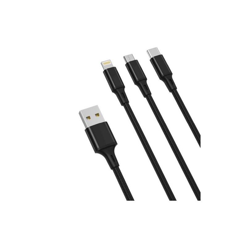 XO NB173 3in1 (Micro USB Lightning Type-C) 1.2m