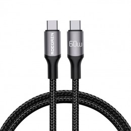 Fast Charging cable Rocoren USB-C to USB-C Retro Series 2m 60W (grey)