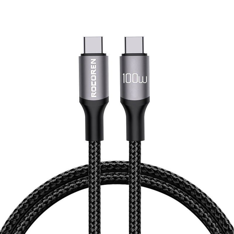 Fast Charging cable Rocoren USB-C to USB-C Retro Series 3m 100W (grey)