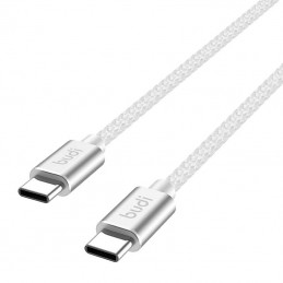 Kabel USB-C do USB-C Budi 65W 1,5m (biały)