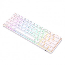 Klawiatura mechaniczna Royal Kludge RK61 RGB, brown switch (biała)
