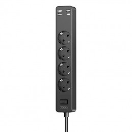 Listwa zasilająca XO WL10 4USB 1.8m (czarny)