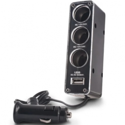 Blackmoon (423200) Auto 12-24V Socket splitter with USB 500mah