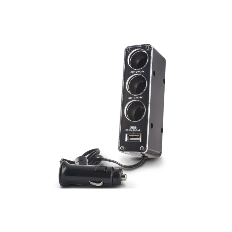 Blackmoon (423200) Auto 12-24V Socket splitter with USB 500mah Blackmoon (423200) Auto 12-24V Socket splitter with USB 500mah
