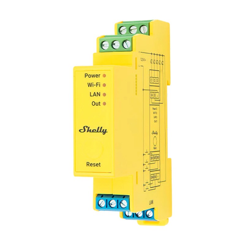 4-kanałowy Sterownik oświetlenia na szynę DIN Shelly RGBWW Pro WiFi 4-kanałowy Sterownik oświetlenia na szynę DIN Shelly RGBWW Pro WiFi