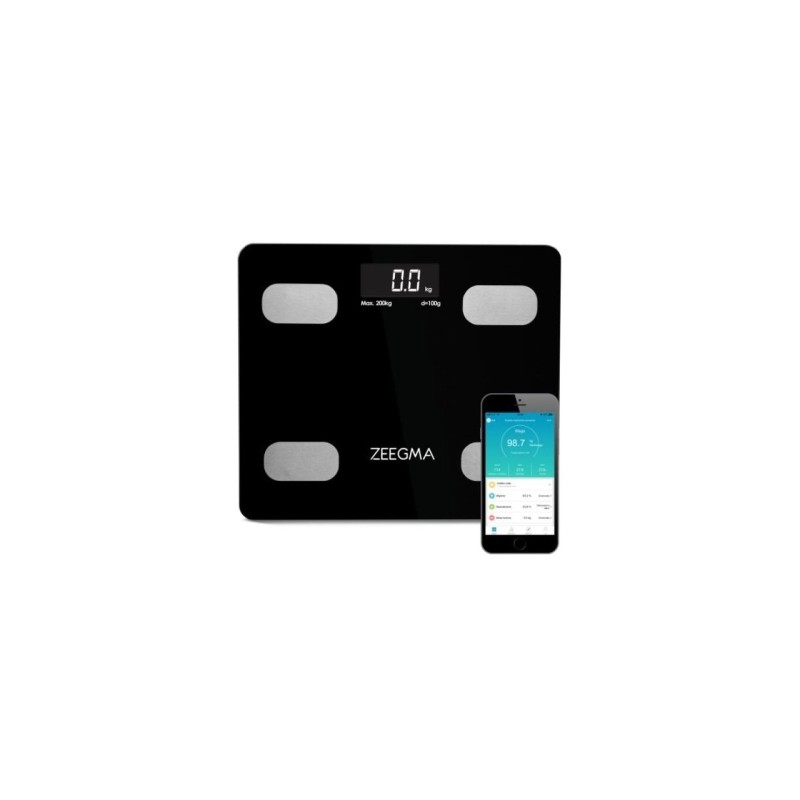 ZEEGMA ZE-GEWIT BLACK ANALYTICAL BATHROOM SCALE ZEEGMA ZE-GEWIT BLACK ANALYTICAL BATHROOM SCALE