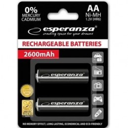 Esperanza EZA105 PRECHARGED HR6 2600MAH ALWAYS READY BLISTER PACK 2PCS.