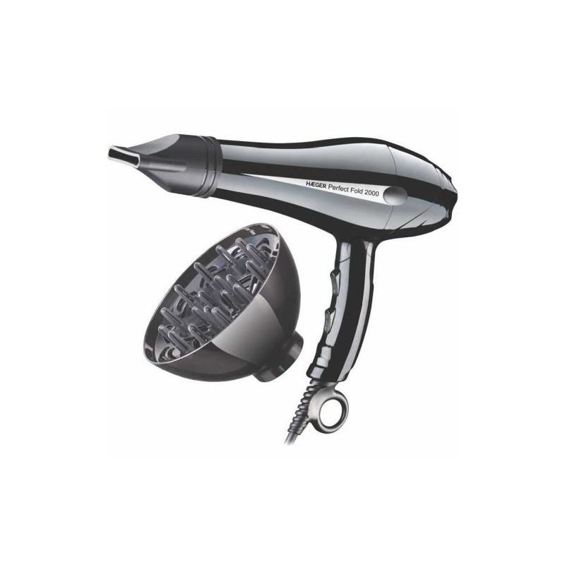 Haeger HD-200.012A Perfect Fold Hair Dryer with folding handle 2000W