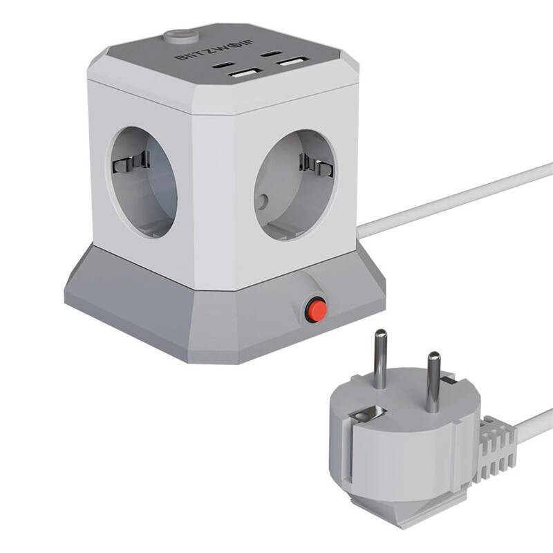 Przedłużacz BlitzWolf BW-EC1 4xAC 2xUSB-A 2xUSB-C Przedłużacz BlitzWolf BW-EC1 4xAC 2xUSB-A 2xUSB-C