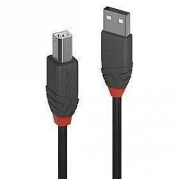 CABLE USB2 A-B 0.2M/ANTHRA...