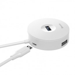 Hub USB-C 4w1 Baseus 15cm Biały