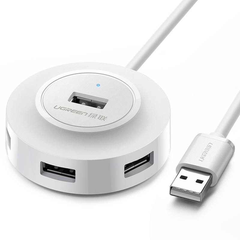 UGREEN CR106 Hub Adapter 4in1, 4xUSB, 1m (white)