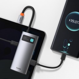 Hub 4in1 Baseus Metal Gleam Series, USB-C to USB 3.0 + USB 2.0 + HDMI + USB-C PD