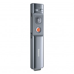 Baseus Orange Dot Multifunctionale remote control for presentation, with a laser pointer - gray