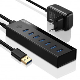 7in1 adapter UGREEN US219 USB to 7x USB 3.0 (grey)