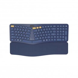 Wireless Ergonomic Keyboard Delux GM903CV BT+2.4G (blue)