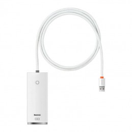 Hub 4in1 Baseus Lite Series USB to 4x USB 3.0, 1m (White)