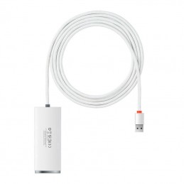 Hub 4in1 Baseus Lite Series USB to 4x USB 3.0, 2m (White)