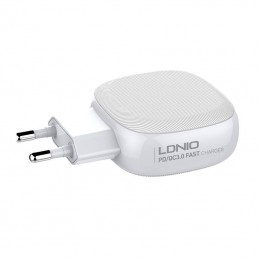 Wall charger LDNIO A3510Q, 2x USB + USB-C, PD + QC 3.0, 32W (white)