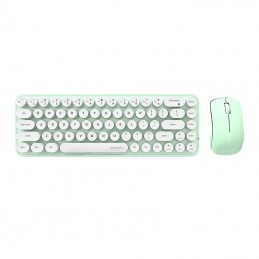 Wireless keyboard + mouse set MOFII Bean 2.4G (White-Green)
