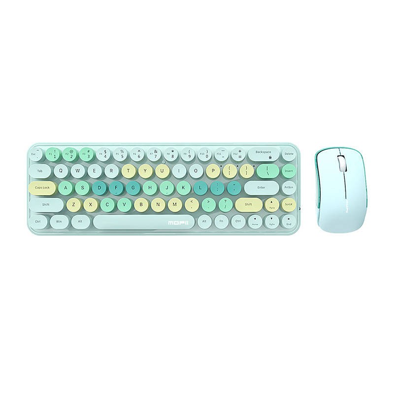 Wireless keyboard + mouse set MOFII Bean 2.4G (Green)