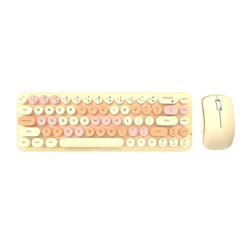 Wireless keyboard + mouse set MOFII Bean 2.4G (Milk Tea)