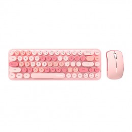 Wireless keyboard + mouse set MOFII Bean 2.4G (Pink)