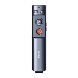 Baseus Orange Dot Multifunctionale remote control for presentation, with a green laser pointer - gray