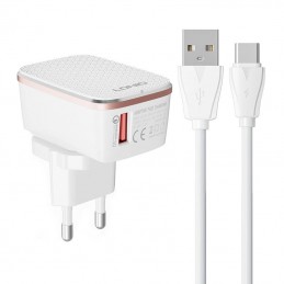 Wall charger LDNIO  A1204Q 18W + USB-C cable