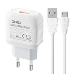 Wall charger LDNIO A1307Q 18W +  MicroUSB cable
