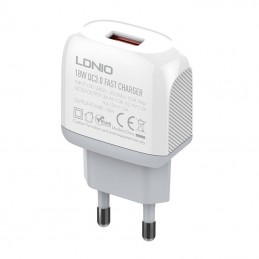 Wall charger  LDNIO A1307Q 18W +  USB-C cable