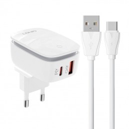 Wall charger  LDNIO A2425C USB, USB-C + USB-C cable