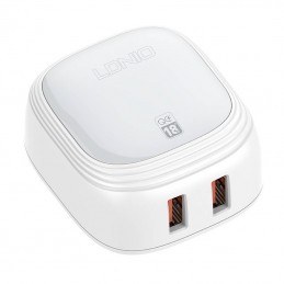 Wall charger  LDNIO A2512Q 2USB 18W + microUSB cable