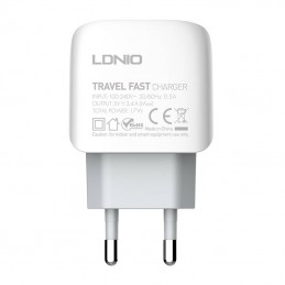 Wall charger LDNIO A3312 3USB + USB-C cable