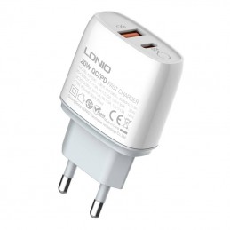 Wall charger LDNIO A2424C USB, USB-C 20W + USB-C - USB-C Cable