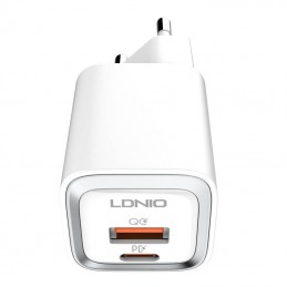 Wall charger LDNIO A2318C USB, USB-C 20W + USB-C Cable