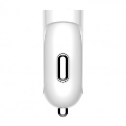 Car charger LDNIO DL-C17, 1x USB, 12W + USB-C cable (white)