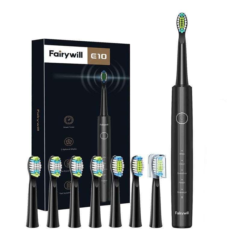 Sonic toothbrush with head set FairyWill FW-E10 (black)