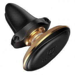 Baseus Magnetic Air Vent Car Mount Holder with cable clip Gold