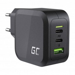 Power charger Green Cell GC PowerGaN 65W (2x USB-C Power Delivery, 1x USB-A compatible with Quick Charge 3.0)