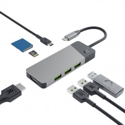 Adapter HUB GC Connect 7w1 (3xUSB-A 3.1 HDMI 4K 60Hz USB-C PD 85W)