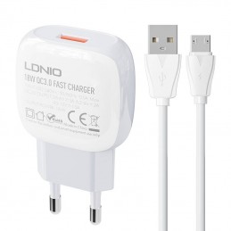 Wall charger LDNIO  A1306Q 18W +  MicroUSB cable