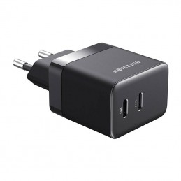 Wall charger Blitzwolf BW-S22, GaN, 2x USB-C, 35W (black)